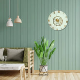 Gift For Employees Resin Wall Clock With Golden Bird